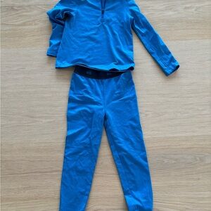 REI Vibrant Blue Kids long John Set
